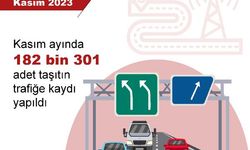 TÜİK: Kasımda 182 Bin 301 Taşıtın Trafiğe Kaydı Yapıldı