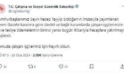 Kamu İşçilerinin İlave Tediye Ödemeleri Başladı