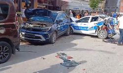 Çorum'da 2'si Polis 3 Kişinin Yaralandığı Kaza Kamerada