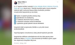 Bakan Tunç: Orman Yangınları İle İlgili 22 Kişi Gözaltında