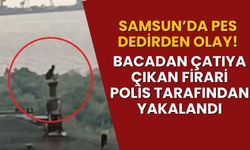 Samsun'da Cezaevi Firarisi Bacadan Kaçmaya Çalışırken Yakalandı