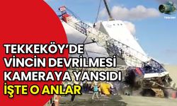 Tekkeköy'de Vincin Devrilme Anı Kameraya Yansıdı! İşte O Anlar