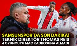 Samsunspor'da Son Dakika! Teknik Direktör Thomas Reis 4 Futbolcuyu Kadroya Almadı