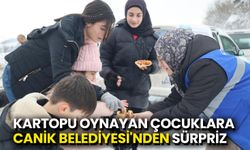 Kartopu Oynayan Çocuklara Canik Belediyesi'nden Sürpriz