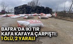 Bafra'da 2 TIR Kafa Kafaya Çarpıştı: 1 Ölü, 2 Yaralı