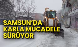 Samsun’da Karla Mücadele Sürüyor