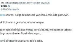 AFAD: Hasarlı yapılara kesinlikle girmeyin
