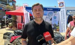 Bodrum'da tarihi antik kentin sularından 2 ton çöp çıktı