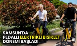 Samsun'da Pedallı Elektrikli Bisiklet Dönemi Başladı