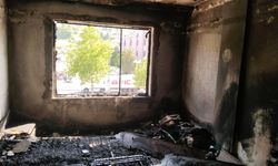 Evde çıkan yangında mahsur kalan kişi kurtarıldı