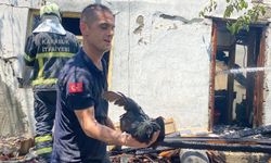 Karabük'te 2 katlı ev yandı