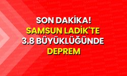Samsun Ladik'te 3.8 Büyüklüğünde Deprem