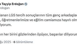 Cumhurbaşkanı Erdoğan: LGS tercih sonuçları eğitim camiamıza hayırlı olsun