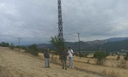 Kastamonu'da kopan elektrik teli anız yangını çıkardı