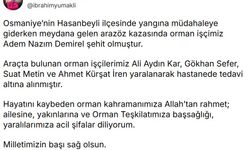 Osmaniye'de arazöz kazasında 1 orman işçisi şehit oldu