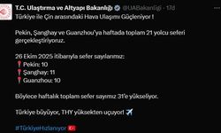 Türkiye ile Çin arasındaki sefer sayıları artıyor