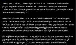 YÖK Başkanı Özvar: Hukuk fakültelerine tercih 125 bin barajına göre yapılabilecek