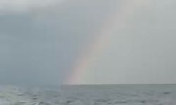 Denizde önce hortum sonra gökkuşağı