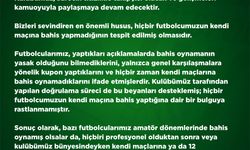 12 Bingölspor: Futbolcularımız, kendi maçlarına bahis yapmamıştır