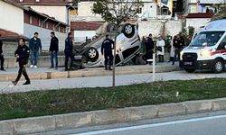 Çorum- Otomobil, kaldırımda bisiklet süren Emir'in üzerine devrildi /Video eklendi