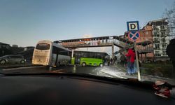 Zonguldak'ta buzlanan yolda 5 araç, birbirine girdi