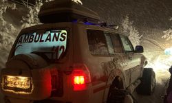 Amasya'da tansiyon hastası, paletli ambulansla hastaneye yetiştirdi