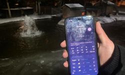 Ankara'nın simgelerinden Kuğulu Park'taki havuz buz tuttu