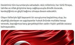 Cevdet Yılmaz: Bayrağımıza yapılan saldırıyı lanetliyorum