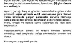 Diyarbakır'da özel eğitim kursları, rehabilitasyon merkezleri ve kreşlere 1 gün kar tatili