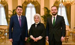 Emine Erdoğan, Bakan Kurum ve Ağırbaş'ı kabul etti