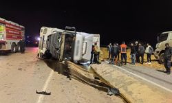 Kaza sırasında kullandığı TIR'dan fırlayıp dorsenin altında kalan şoför toprağa verildi