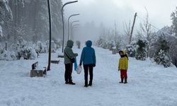 Ordu'da çocukların kar keyfi