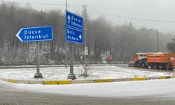 Bolu Dağı'nda kar yağışı etkili oldu
