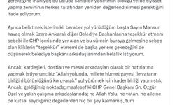 Keçiören Belediye Başkanı Özarslan: CHP üyeliğimden istifa ediyorum