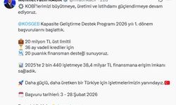 KOSGEB Kapasite Geliştirme Destek Programı 2026 yılı 1'inci dönem başvuruları başladı