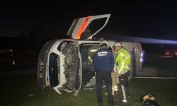 Manisa'da otomobille çarpışan ambulans devrildi: 5 yaralı
