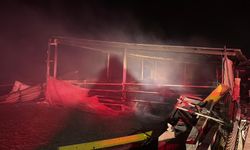 Tekirdağ'da çiftlik yangınında, 60 küçükbaş öldü