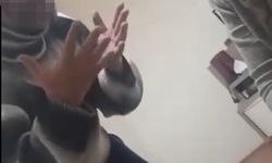 Üvey babanın, 9 yaşındaki çocuğa şiddeti kamerada