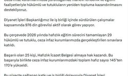 Bakan Gürlek: Ceza infaz kurumlarımızdaki hafız sayısı 170'e yükseldi