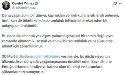 Cevdet Yılmaz'dan 'Uluslararası Sıfır Atık Günü' mesajı
