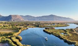 Labirent şeklindeki Dalyan Kanalı dronla görüntülendi