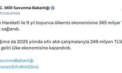 MSB, 2025'te 'Sıfır Atık' çalışmasıyla ekonomiye 249 milyon TL'den fazla gelir kazandırdı