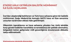 MSB: İran'dan ateşlenen balistik mühimmat etkisiz hale getirildi