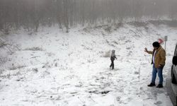 Tekirdağ'da Ganos Dağı'nda kar kalınlığı 10 santimetreye ulaştı