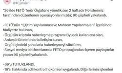 26 ilde FETÖ operasyonları: 69 tutuklama