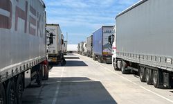 Kapıkule'de bekleme süreleri 90 saati aşan TIR şoförlerinden basın açıklaması