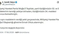 MHP'li Yalçın: Muğla İl Teşkilatı feshedildi