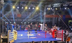 Trabzon'da boks maçında kavga kamerada