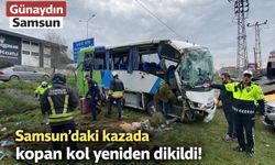 Samsun’daki Kazada Kopan Kol Yeniden Dikildi!