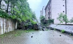 Artvin'de sağanak; dere taştı